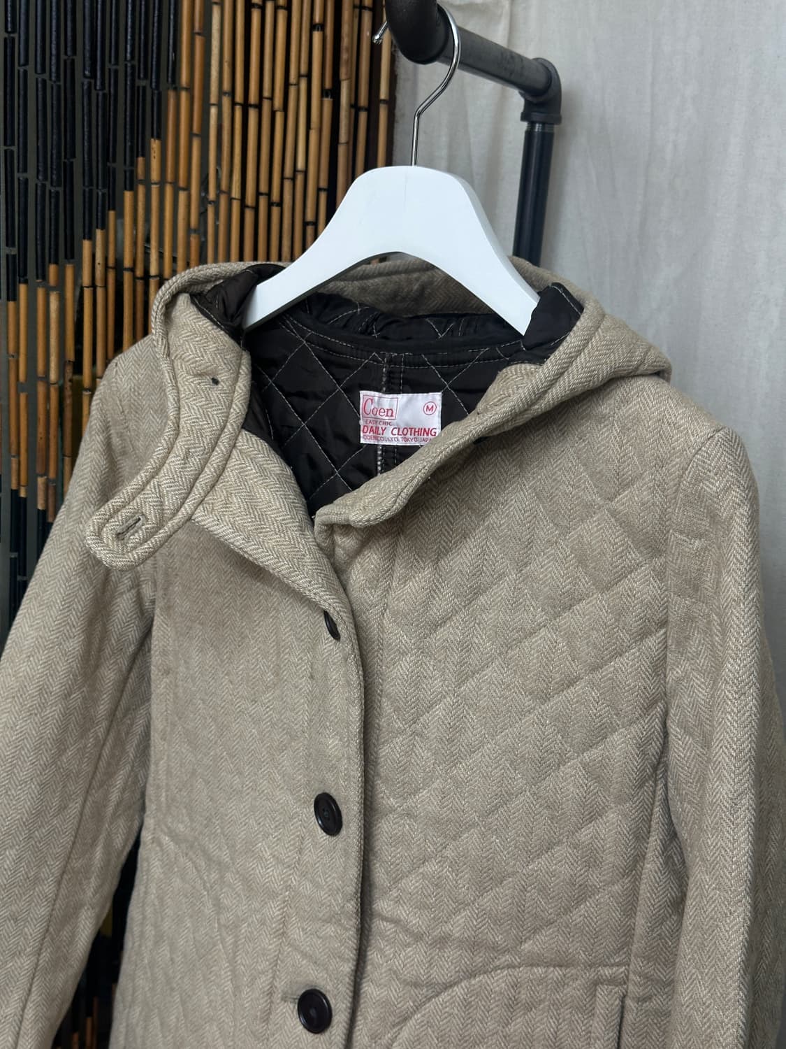 coen quilting natural hood coat 상품이미지8