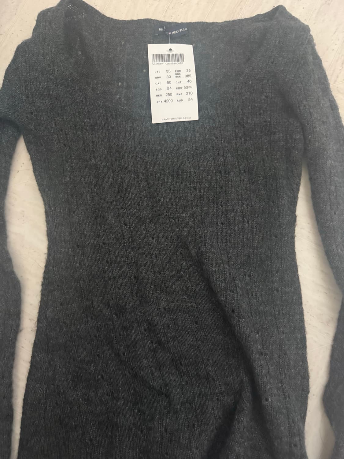브랜디멜빌 니트 원피스 차콜,그레이 새상품 상품이미지3
