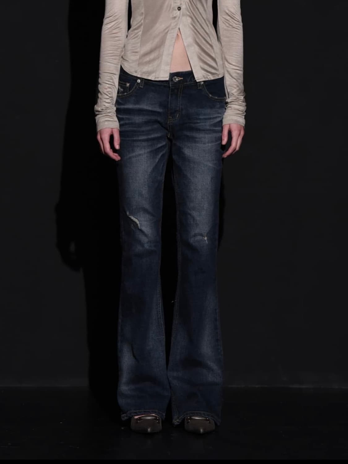 보헤미안 서울 deep blue boots cut denim 상품이미지1