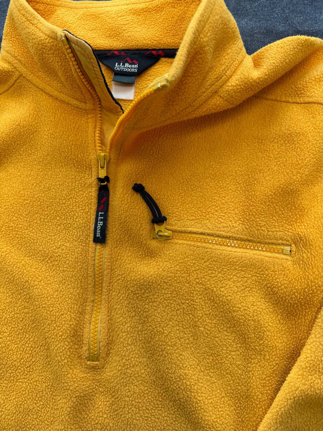 (L) 80s 엘엘빈 헤비 플리스 풀오버 옐로우 상품이미지3