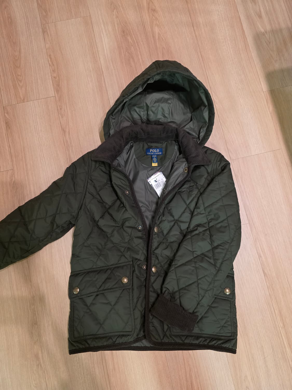 폴로 랄프로렌 키즈 퀼팅 후드 자켓 L(14-16) 성인 여성 55 상품이미지4