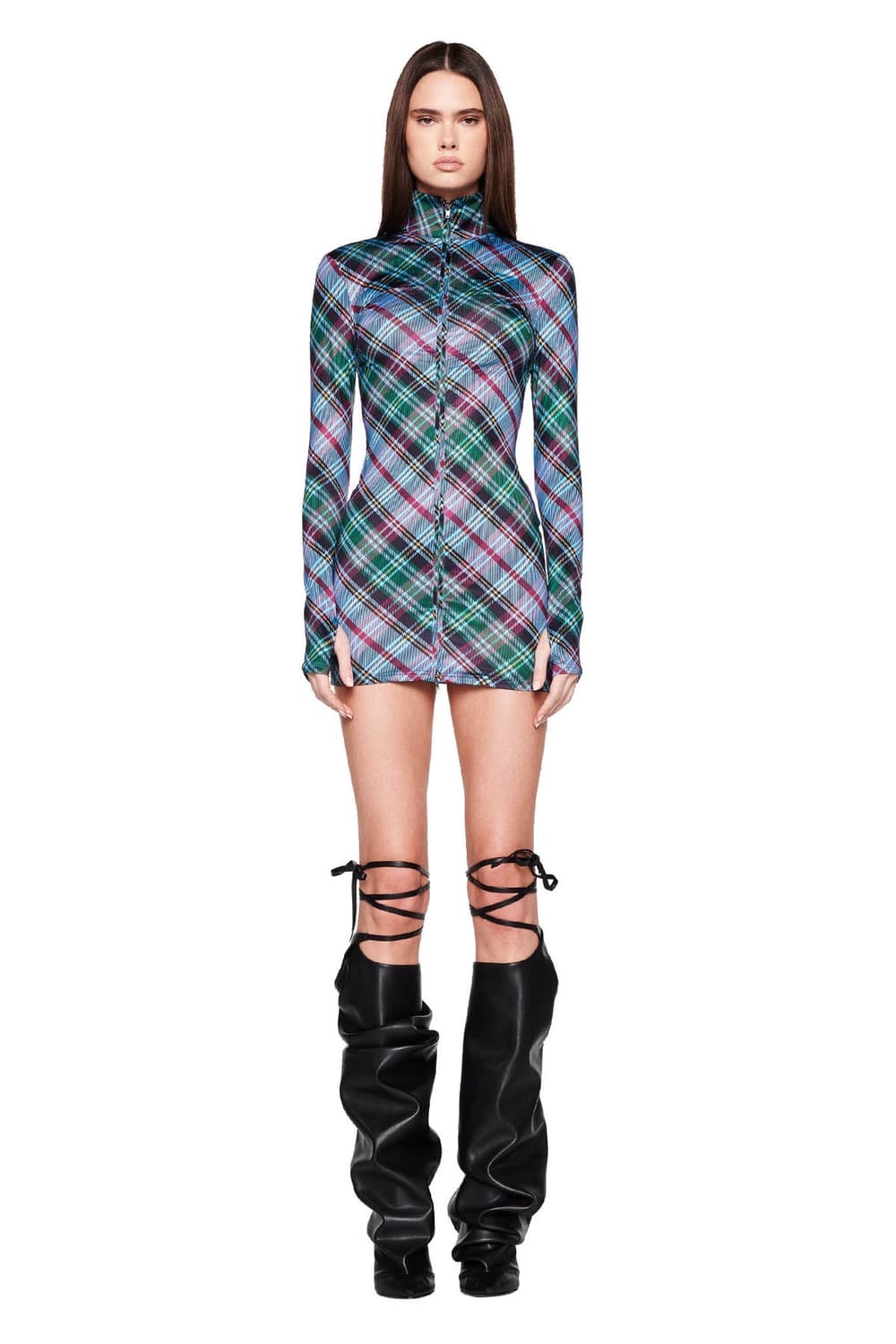 Alize Dress - Blue Plaid 상품이미지4