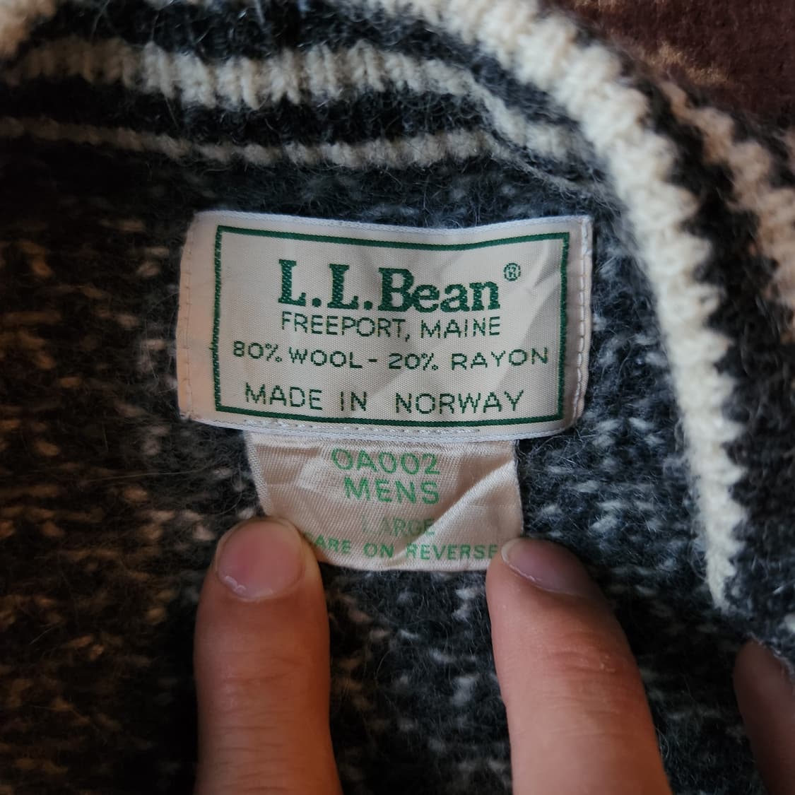 엘엘빈 llbean 버드아이 니트 빈티지 상품이미지2