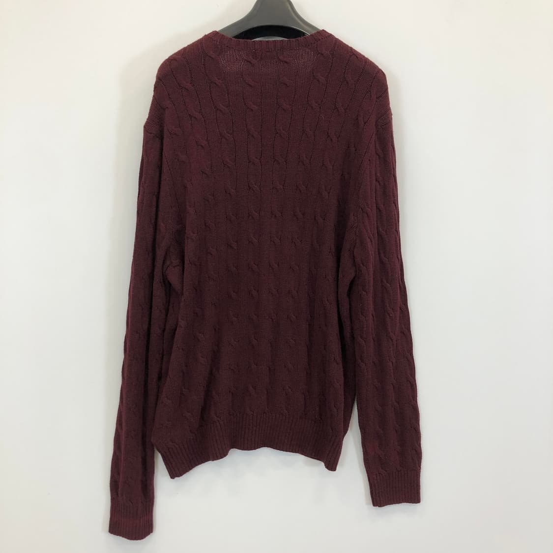 폴로 랄프로렌 버건디 케이블니트 XL 110 상품이미지4