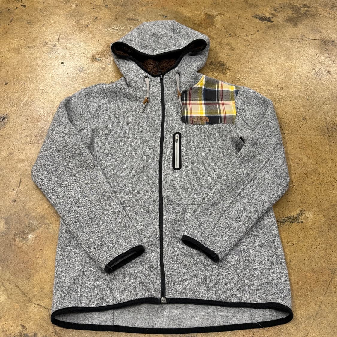 [정품/105] 노스페이스 회색 플리스 후드집업 b17 상품이미지2