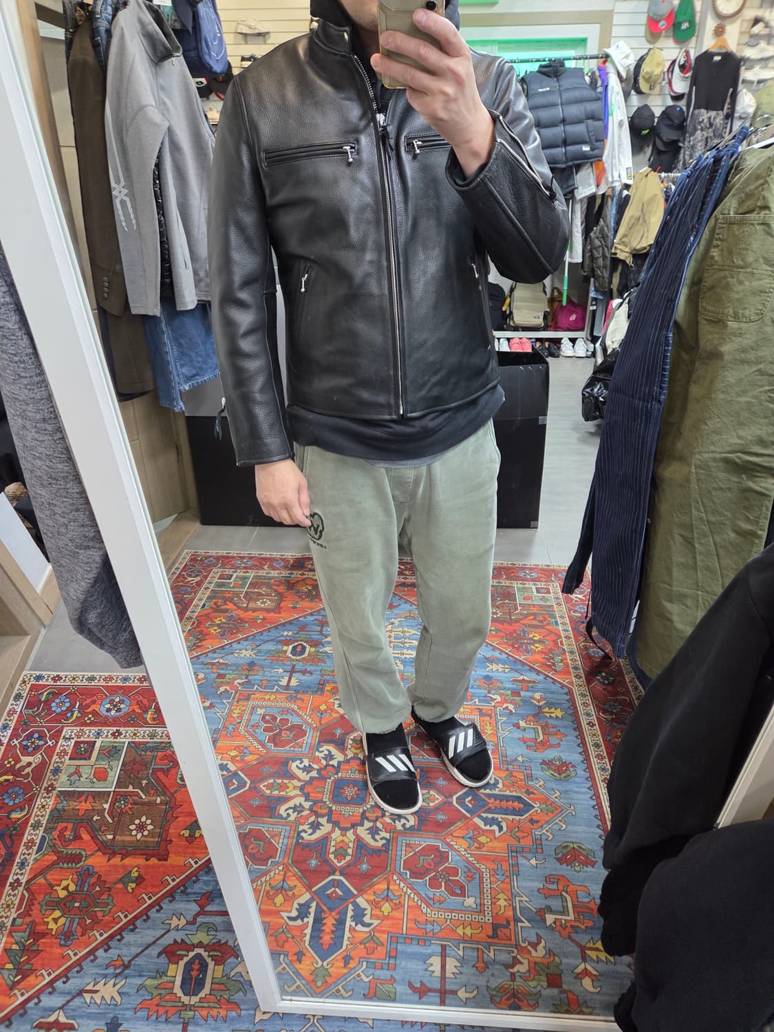 Veluokldly 100프로 소가죽 라이더 자켓 xxl 상품이미지9