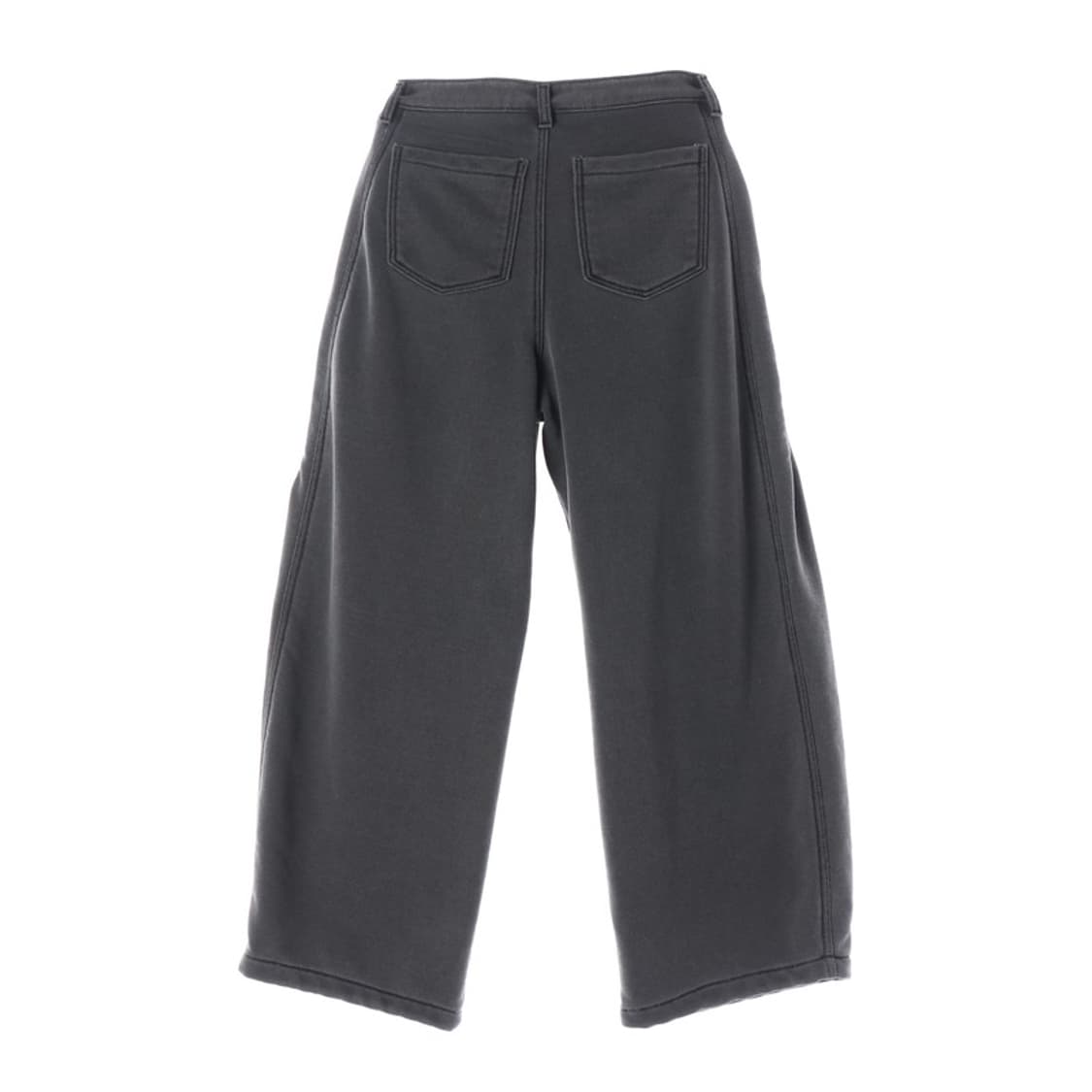 차콜 그레이 와이드핏 코튼 밴딩 팬츠 상품이미지2
