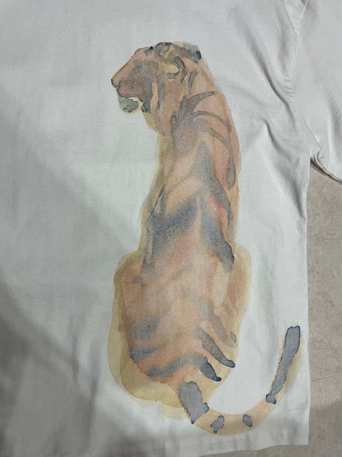 질샌더 오버사이즈 타이거프린트 티서츠 M 상품이미지4