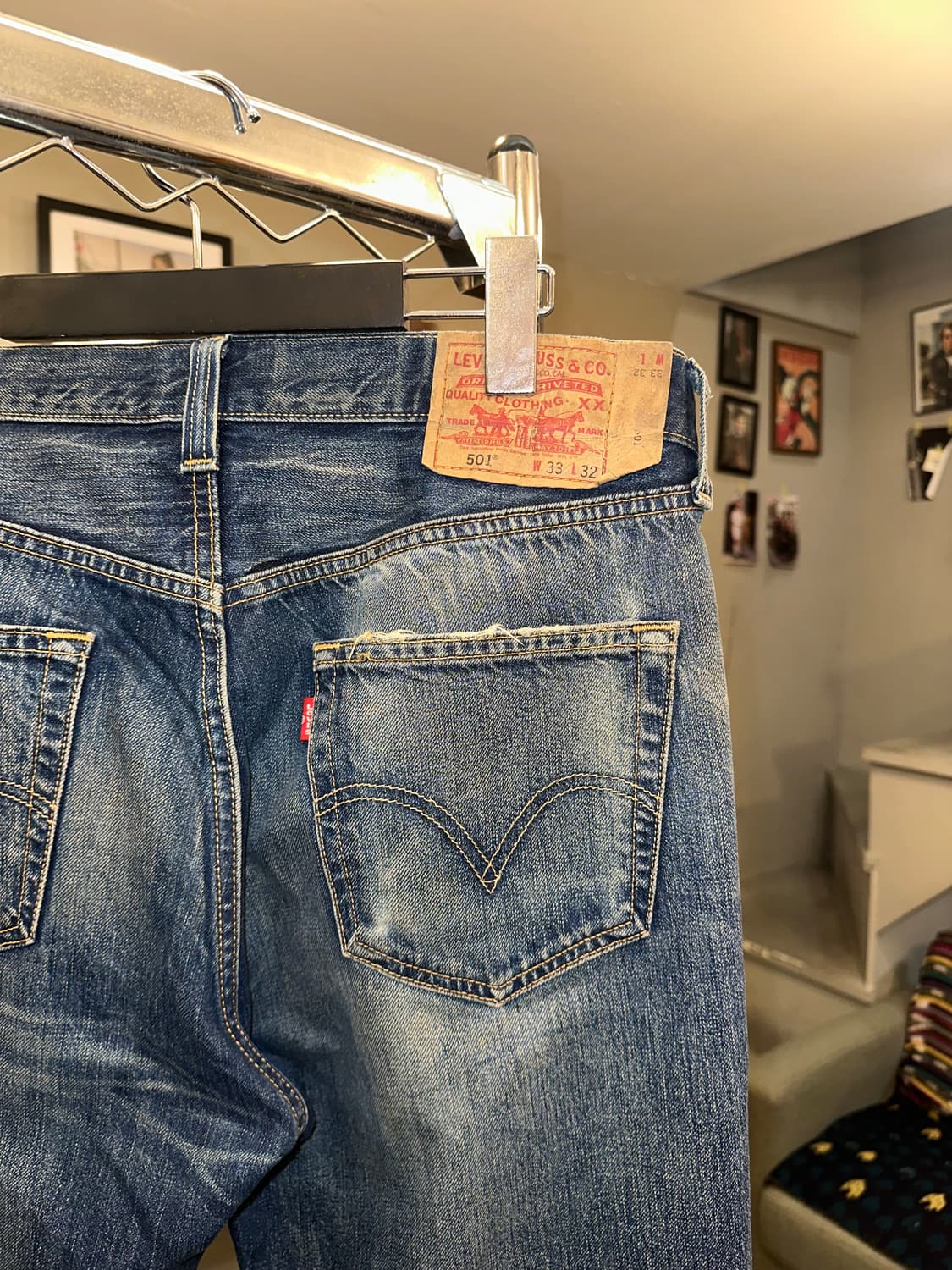 00’s Levi’s 501 Mexico denim washed pant 상품이미지9