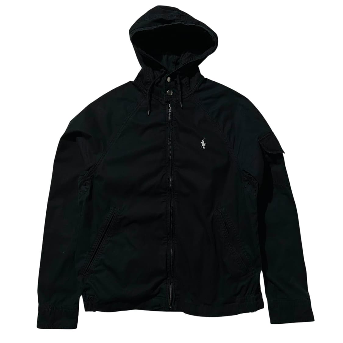 폴로 랄프로렌 코튼 나일론 후드 자켓 블랙 상품이미지2