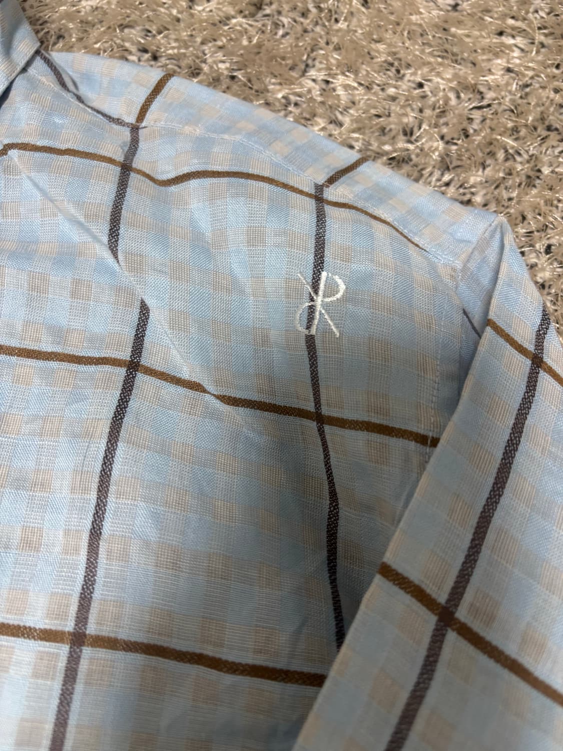 이태리제 CARLO PALAZZI 리넨셔츠 사이즈 105 상품이미지4