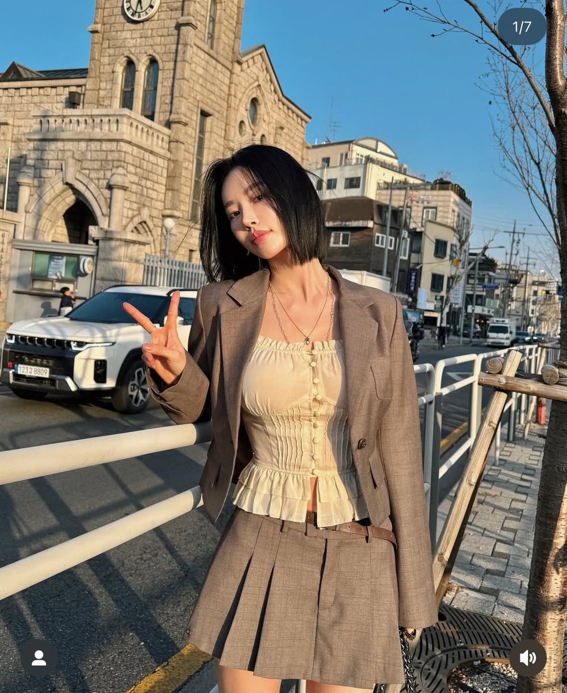 페일제이드 Demure Crop Set-Up 브라운 상품이미지7