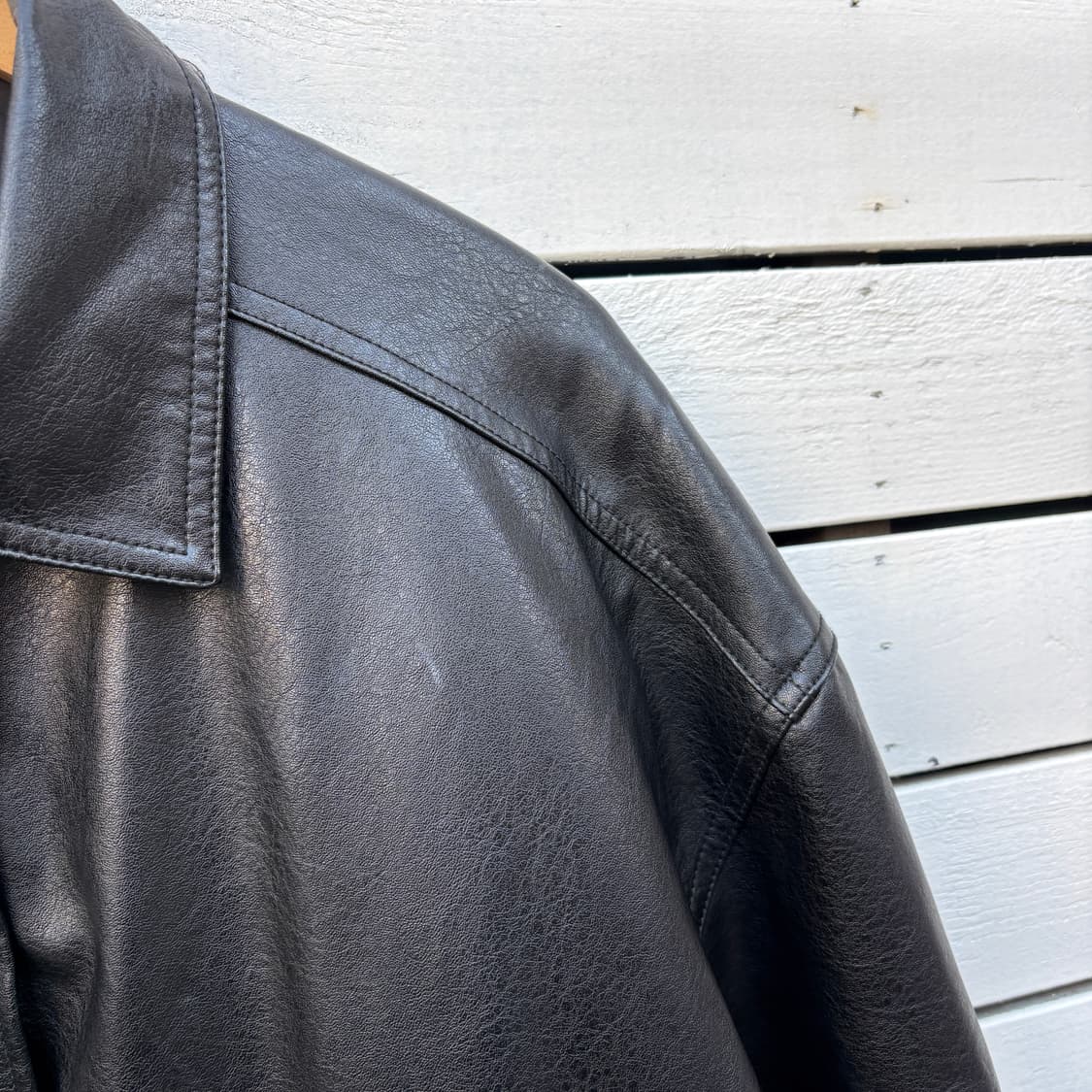 Java 빈티지 자바 페이크레더 봄버 자켓 상품이미지4