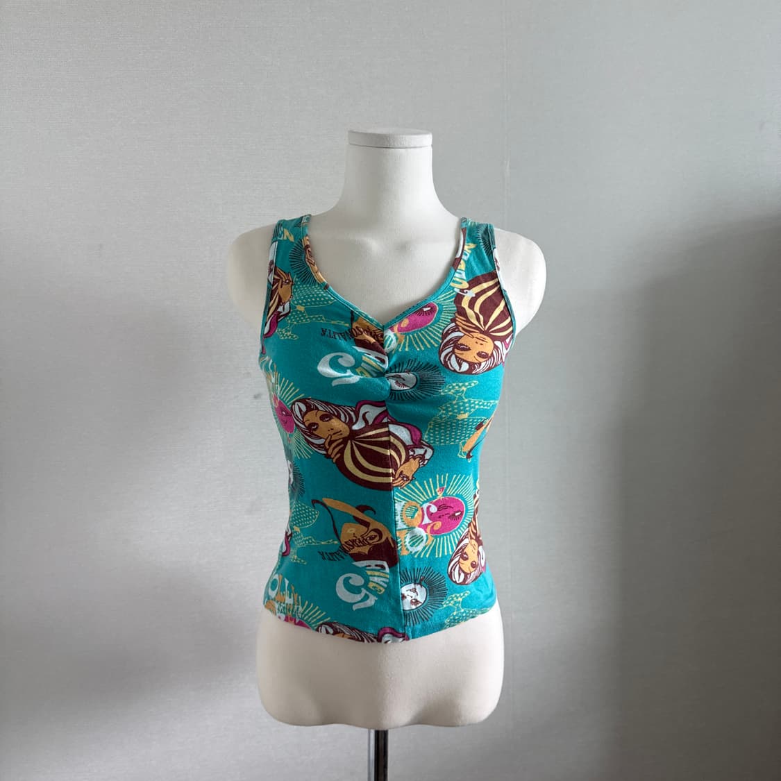 민트 그래픽 슬리브리스 나시 상품이미지1