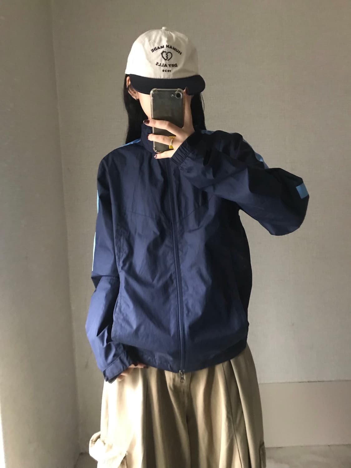 나이키 네이비 연하늘 바람막이 상품이미지3