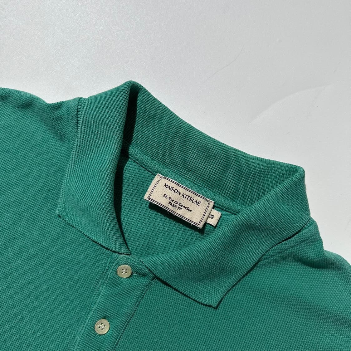 (매장판) 메종키츠네 폭스헤드 피케 카라 반팔 티셔츠 상품이미지4