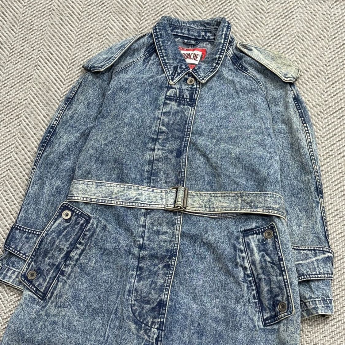 조다쉬 빈티지 워싱 데님 코트 v1832 상품이미지3