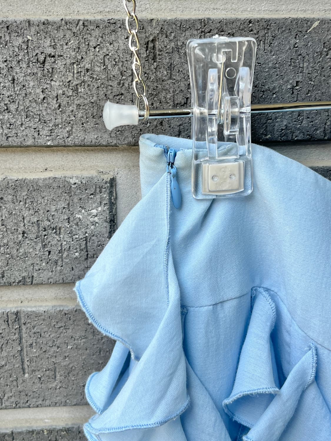 Estnation 러플 스커트 라이트 블루 상품이미지8