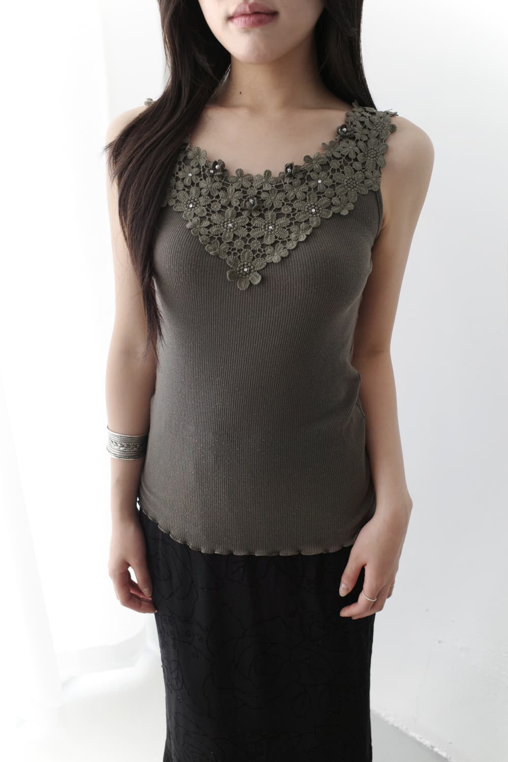 flower crochet sleeveless 상품이미지2