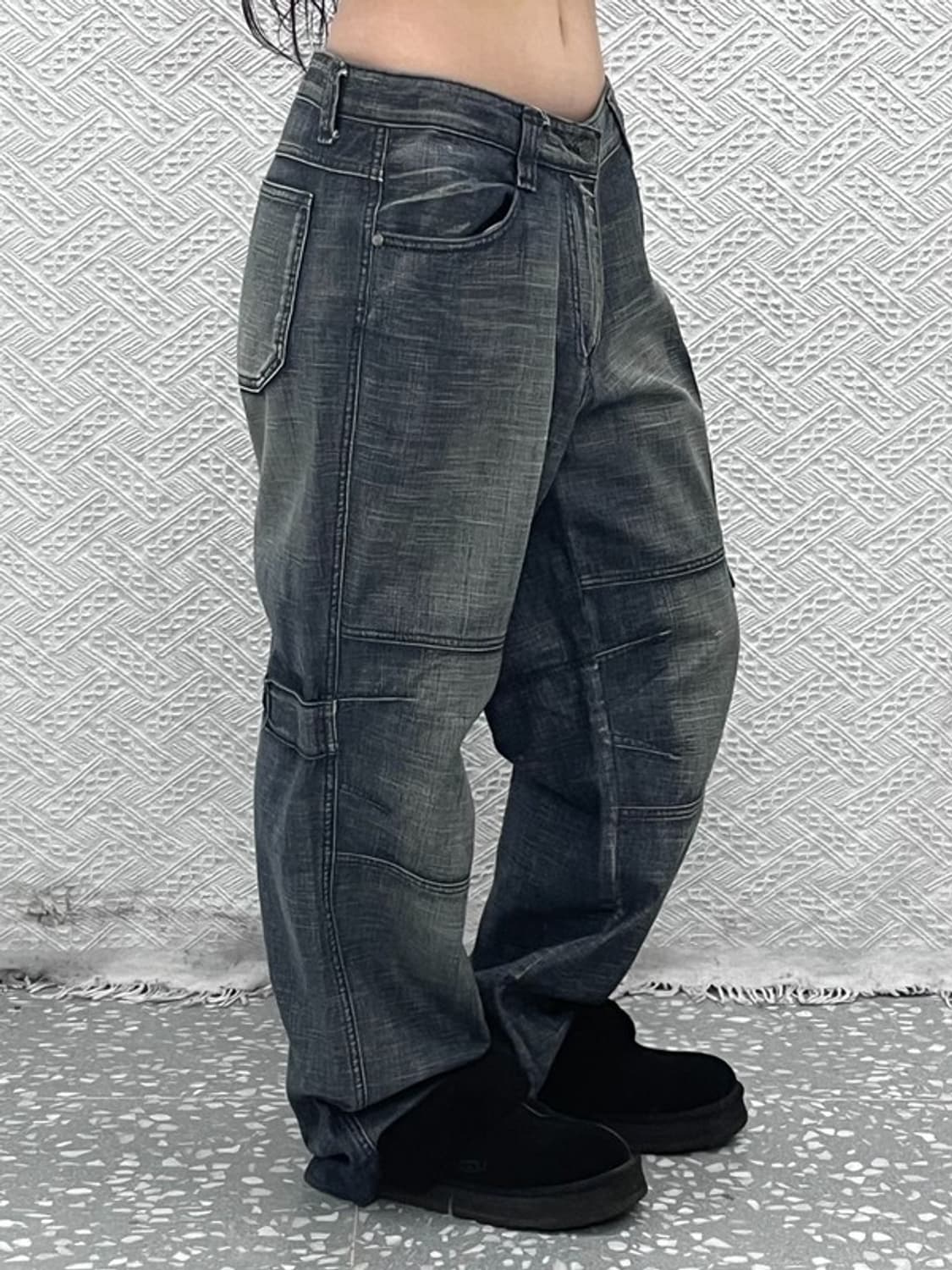 푸부 FUBU 스트릿 트러커 포켓 카고 데님팬츠 32인치 C10406 상품이미지2