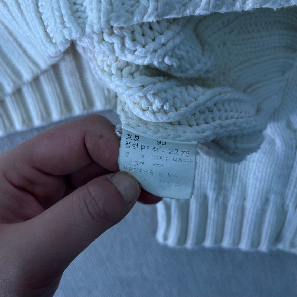 W 95 폴로랄프로렌 90s 꽈배기 크롭 니트 상품이미지3