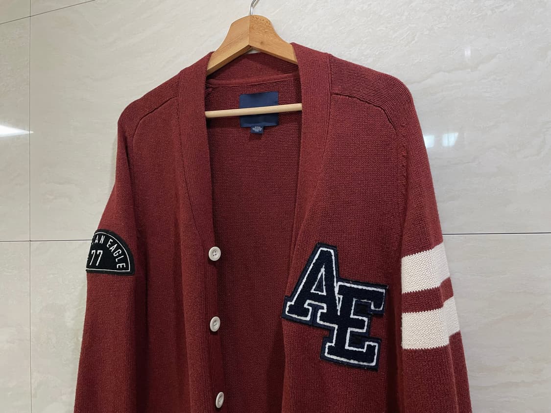 아메리칸 이글 / 버건디 가디건, 남성 가디건 / S(100) 상품이미지3
