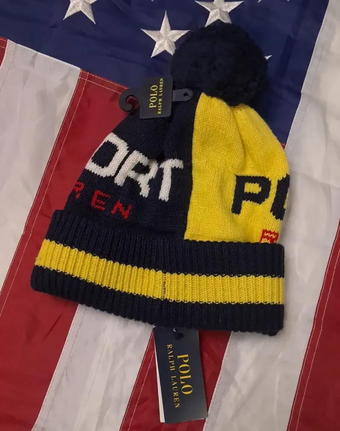 택새제품 오리지날 랄프로렌폴로 스포츠 니트 방울 비니 상품이미지3