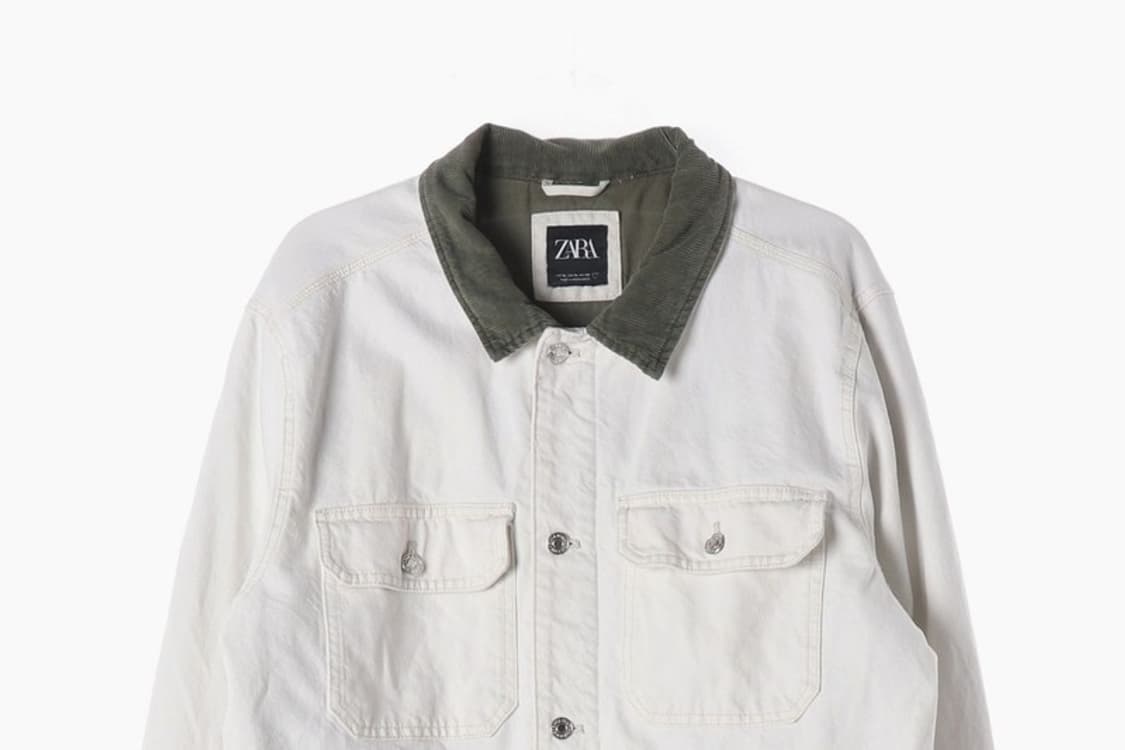 자라 크림 코듀로이 카라 트러커 자켓 XL 상품이미지3