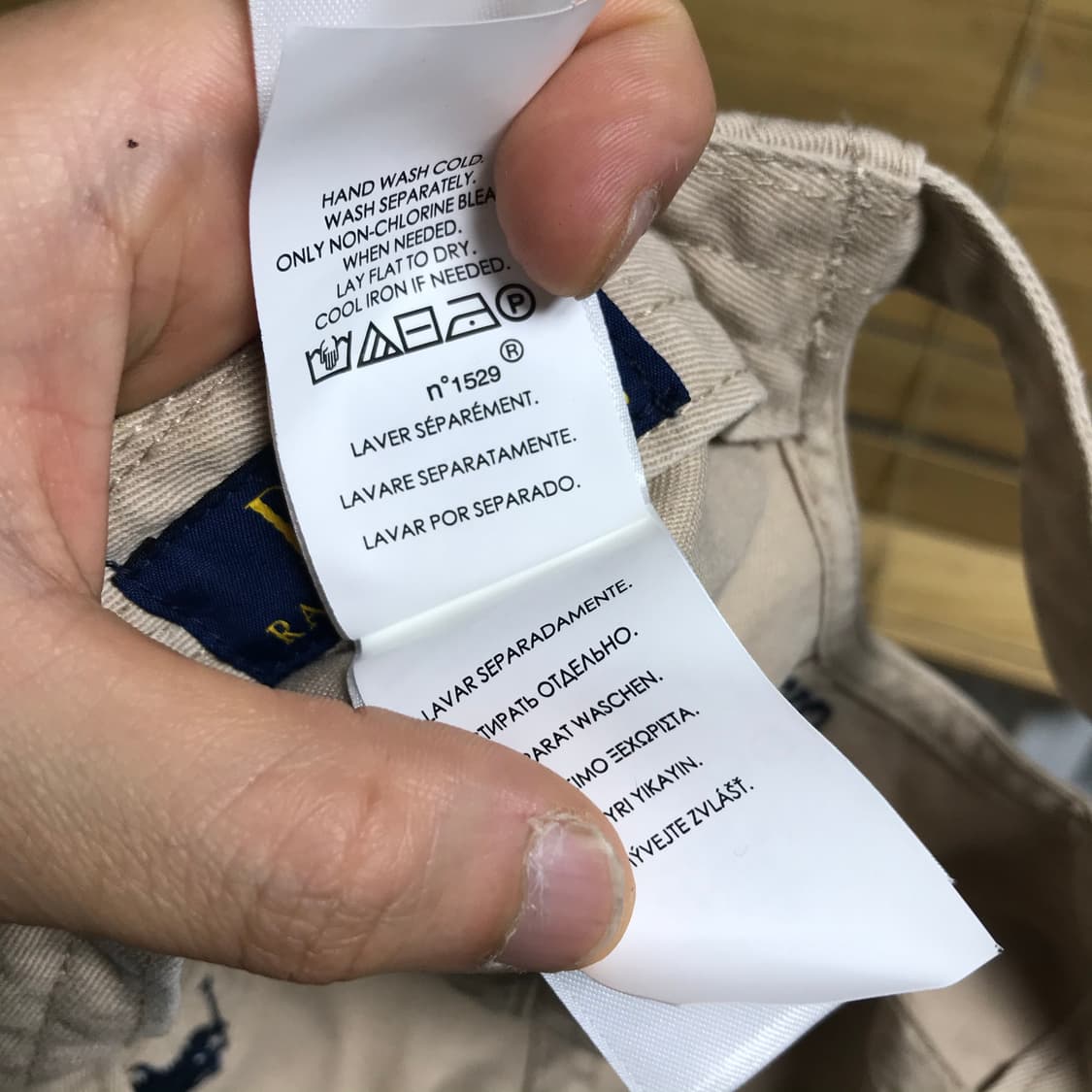 폴로 큐알 베이지 신형라인 볼캡 상품이미지5