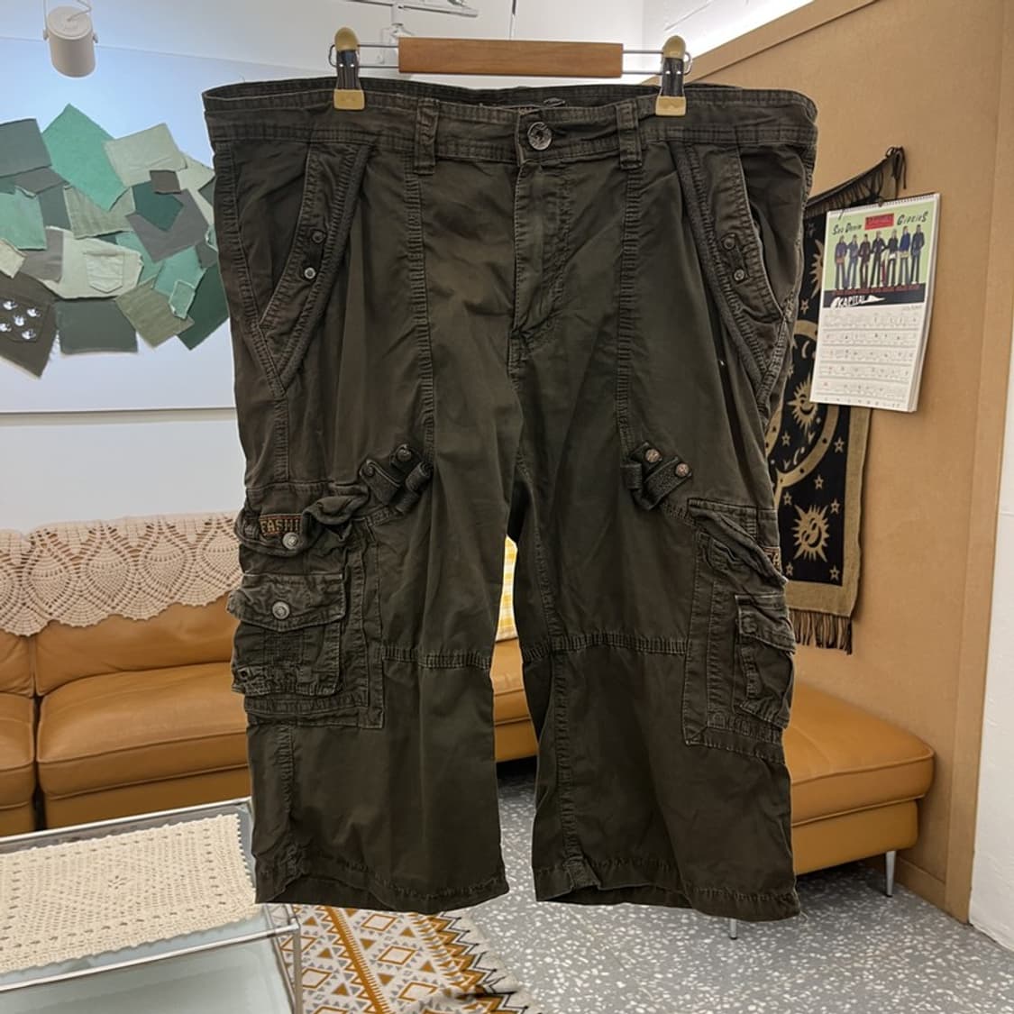 빈티지 재팬 밀리터리 스트릿 헌팅 카고 버뮤다팬츠 34인치 C11044 상품이미지3