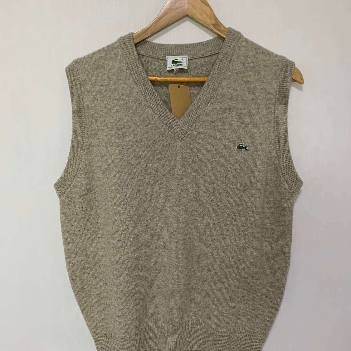 라코스테 빈티지 니트 베스트 조끼 베이지 남녀공용 상품이미지2