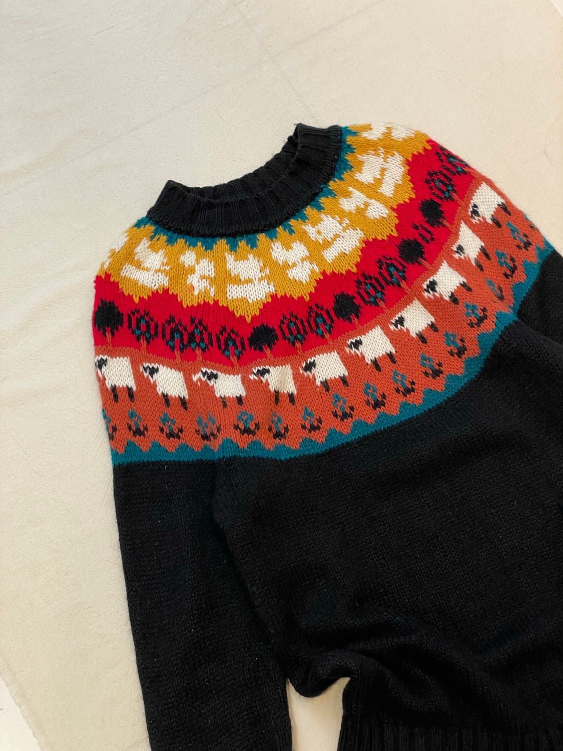 노르딕 겨울패턴 모리걸 롱니트 상품이미지4