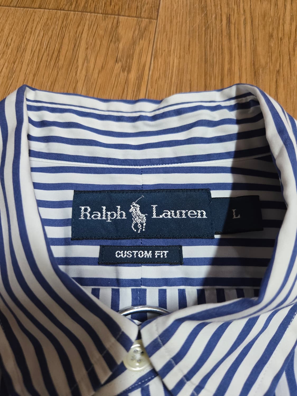 폴로 랄프로렌 남성 정품 블루 스트라이프 반팔 셔츠 상품이미지6