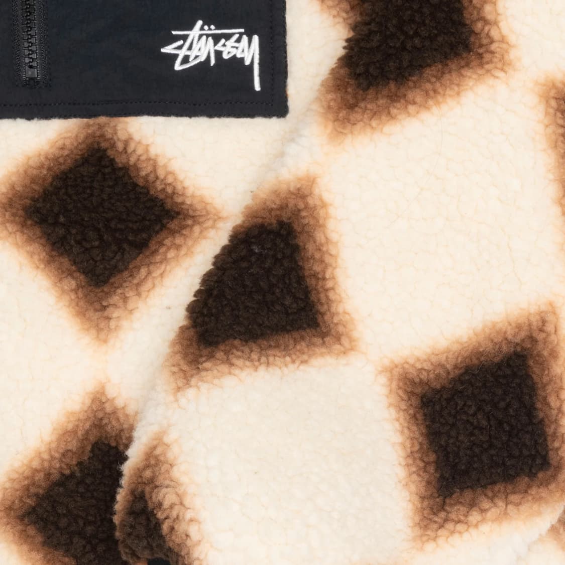 스투시 양면 후리스 다이아몬드 탄 M 상품이미지3