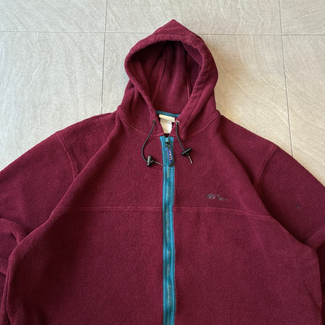 90s L.L.bean 90년대 생산 엘엘빈 플리스 스냅티 후드 티 상품이미지2