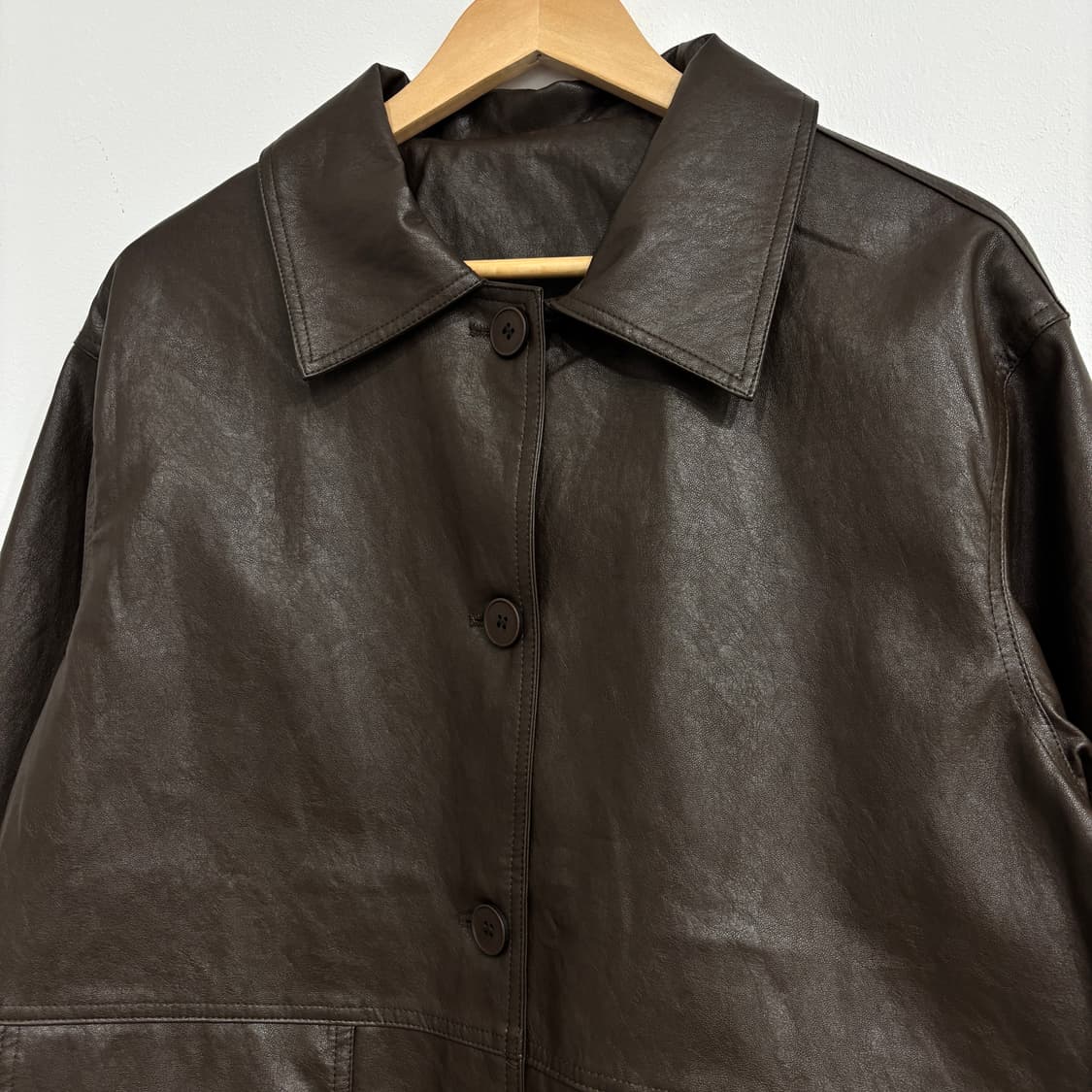 [새상품] 브라운 레더 가죽 블레이저 자켓 2디자인 상품이미지4