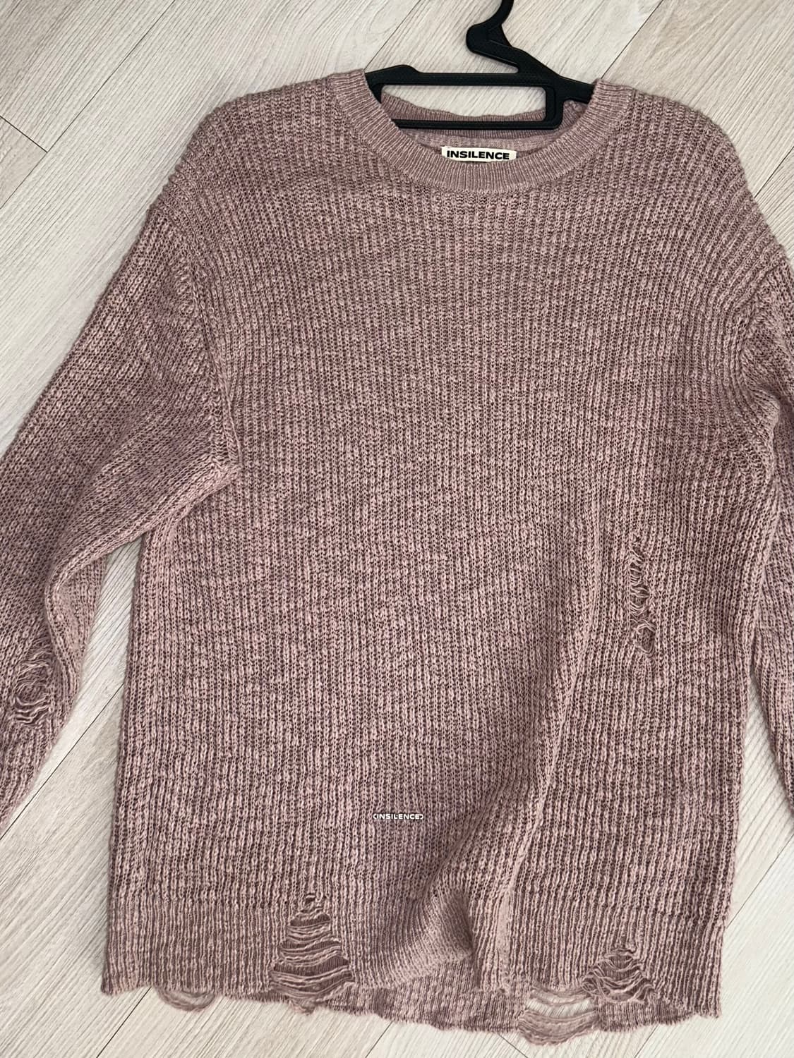 인사일런스 그런지 슬럽 니트 핑크 상품이미지2