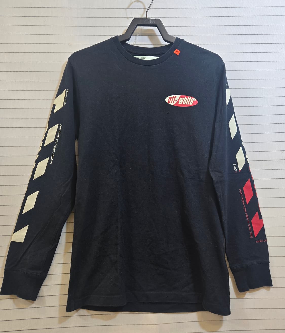 오프화이트 블랙 롱슬리브(매장판 상품이미지1