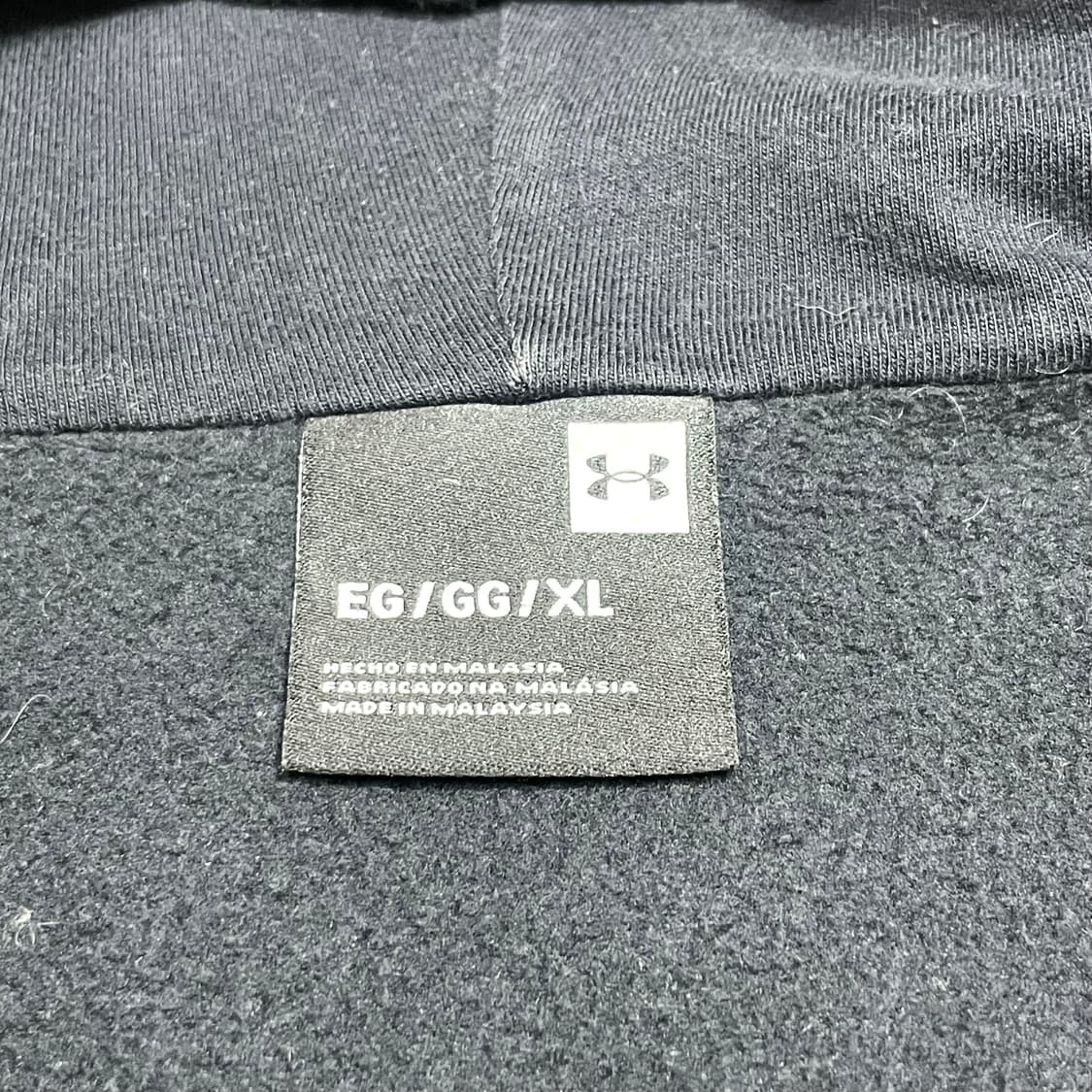 언더아머 시그니처 로고 블랙 기모 후드집업 남성XL 상품이미지5