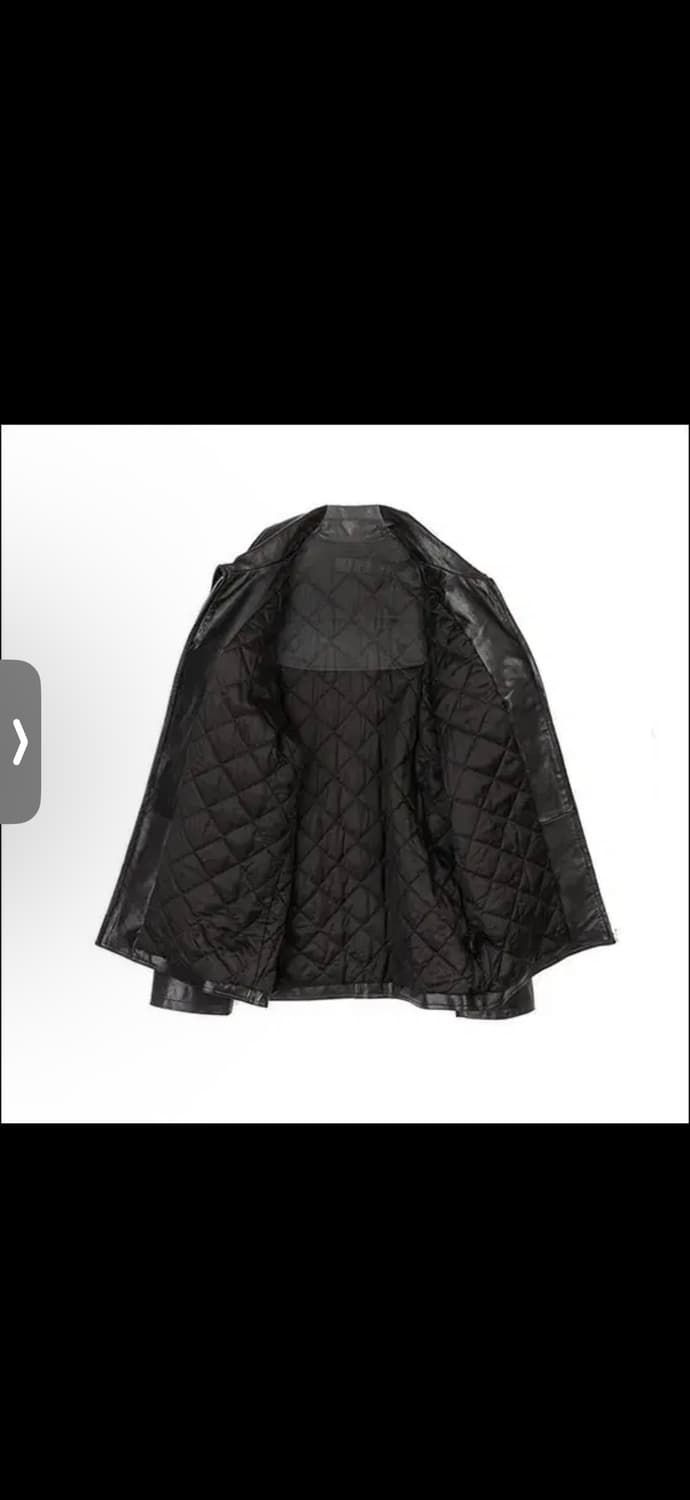 21FW 헬무트랭 집업 레더 라이더 자켓 블랙 L 상품이미지6