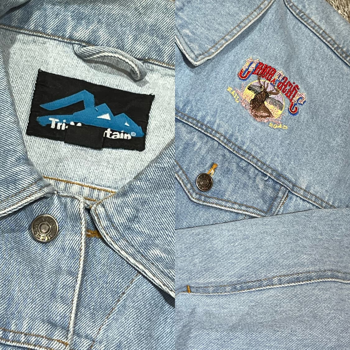 빅사이즈 패치 포인트 연청 자켓 상품이미지5