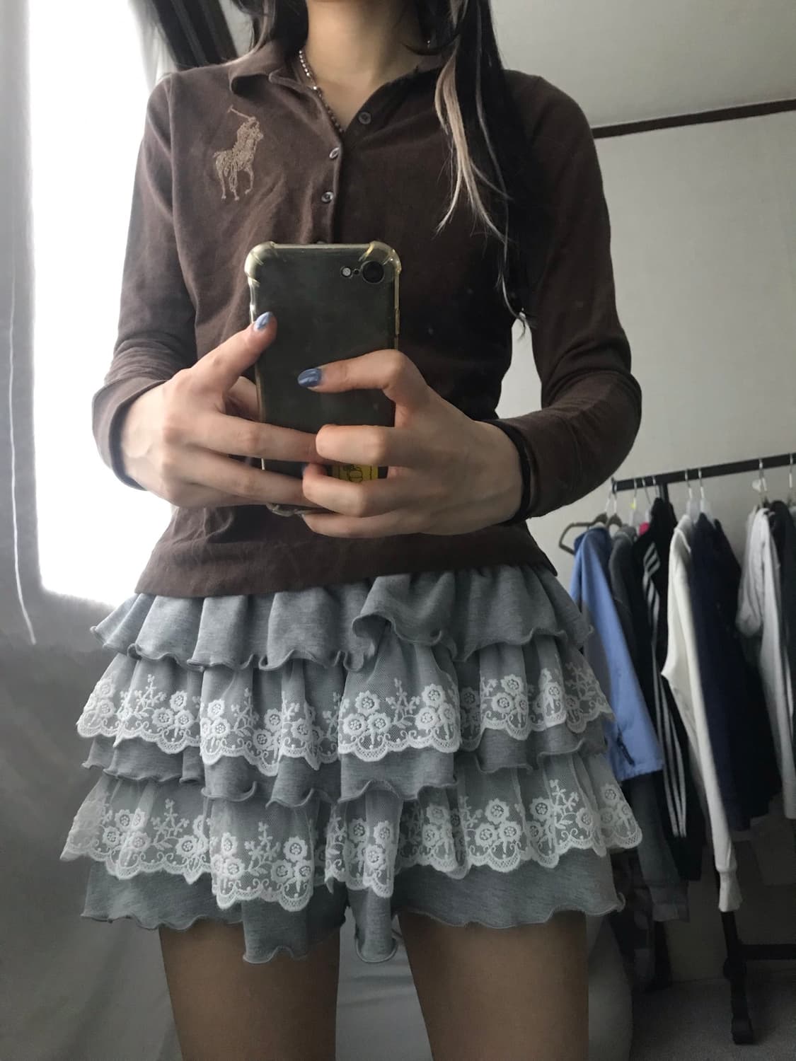 폴로 브라운 큐빅 빅포니 티셔츠 상품이미지7