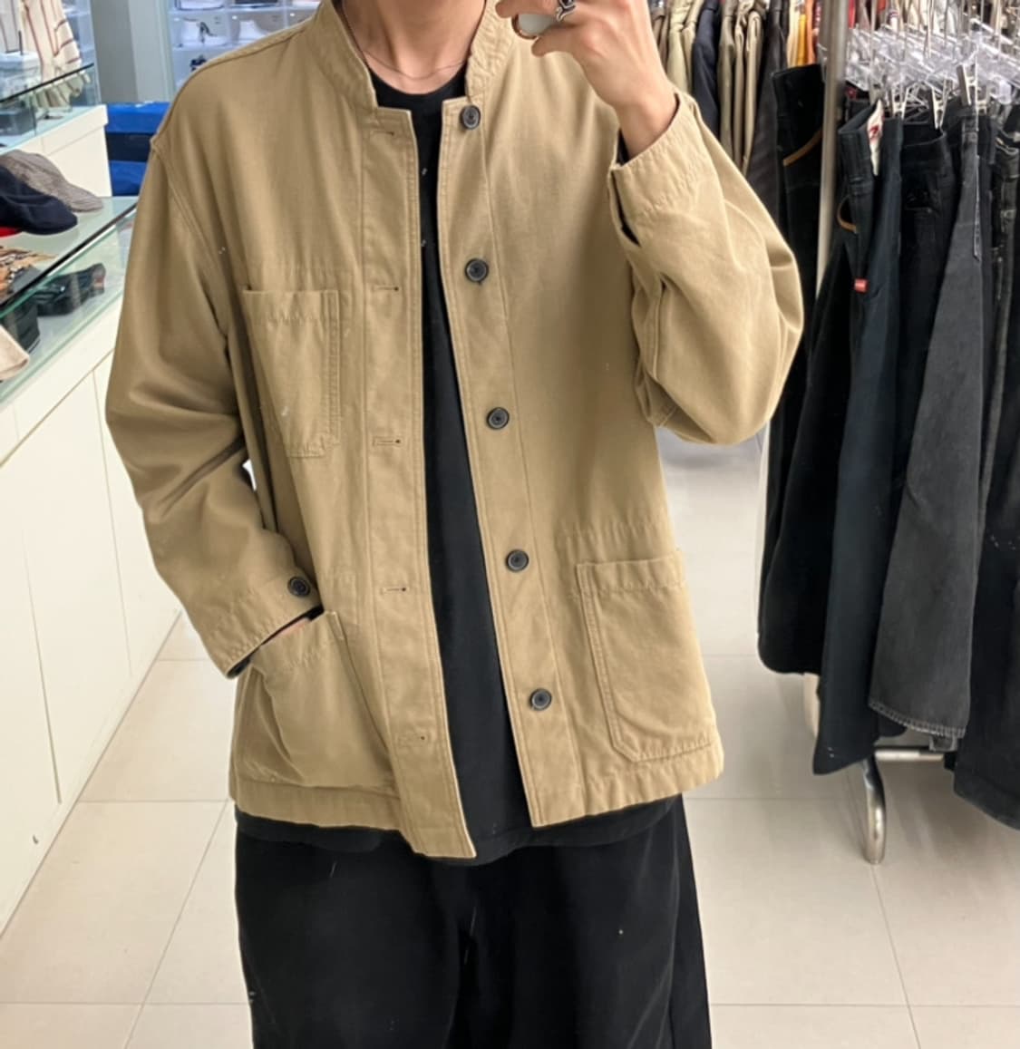 스튜디오 톰보이 카키 코튼 자켓 상품이미지6