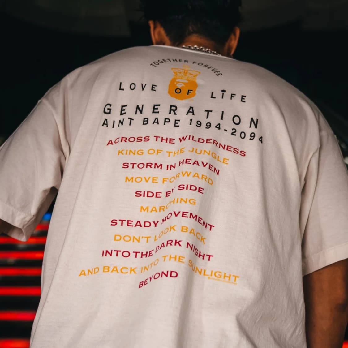 [새상품/XL] 세인트미카엘 x 베이프 반팔 제너레이션 티셔츠 화이트 상품이미지4