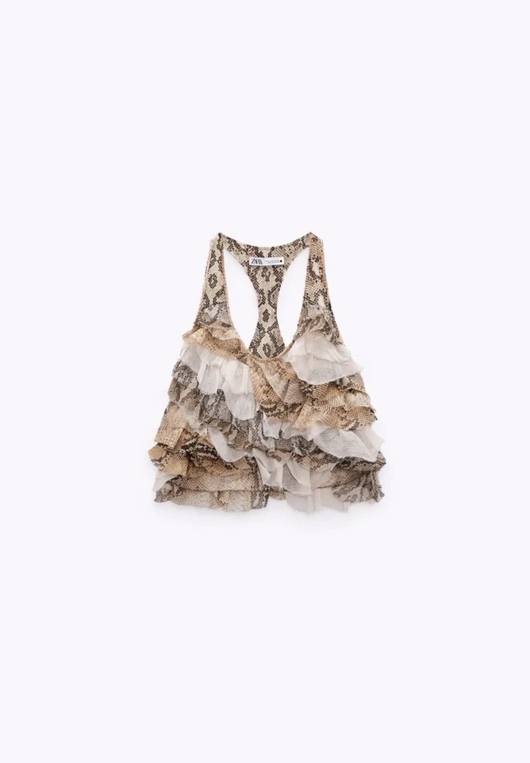ZARA 자라 파이톤 홀터넥 탑 상품이미지5