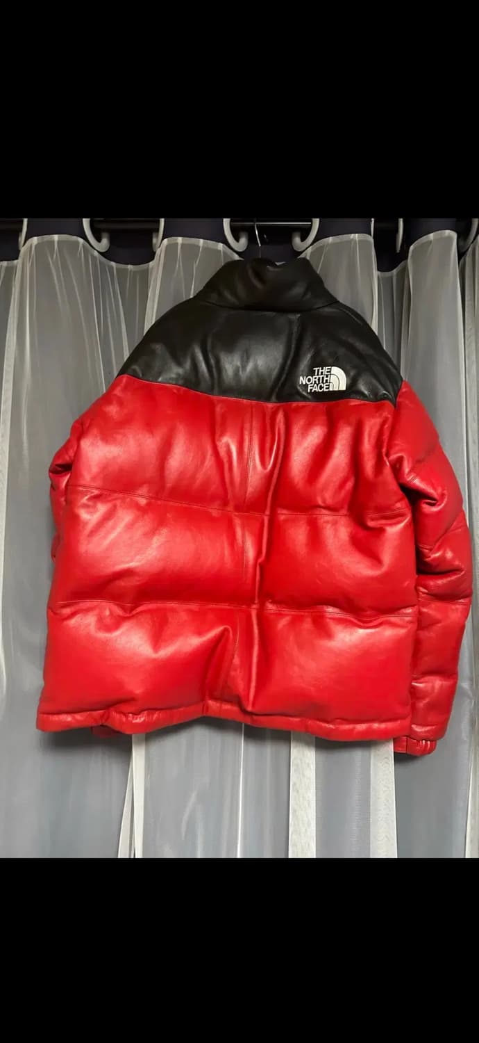 슈프림x노스페이스 레더 레드 L 상품이미지4