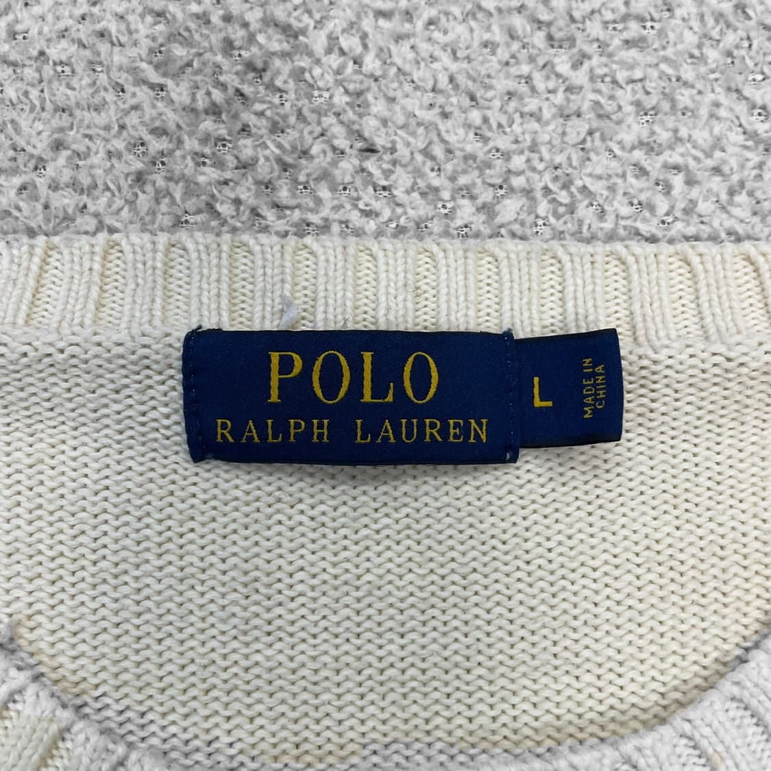 폴로 랄프로렌 포니 로고 코튼 니트 아이보리 상품이미지3