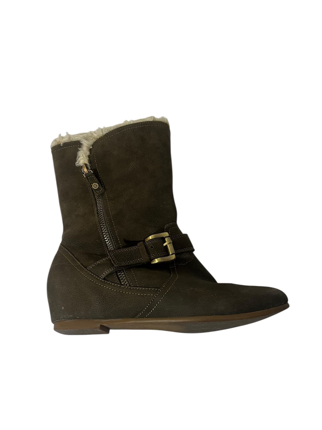 Vintage 브라운 퍼 라이닝 미들부츠  240 상품이미지2