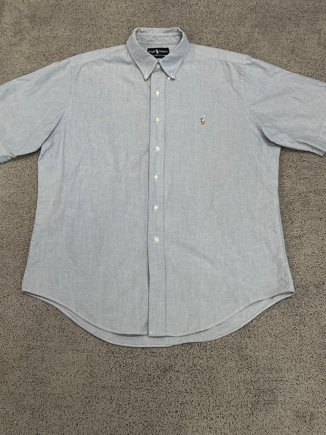 (F) 폴로 랄프로렌 솔리드 반팔 셔츠 상품이미지1