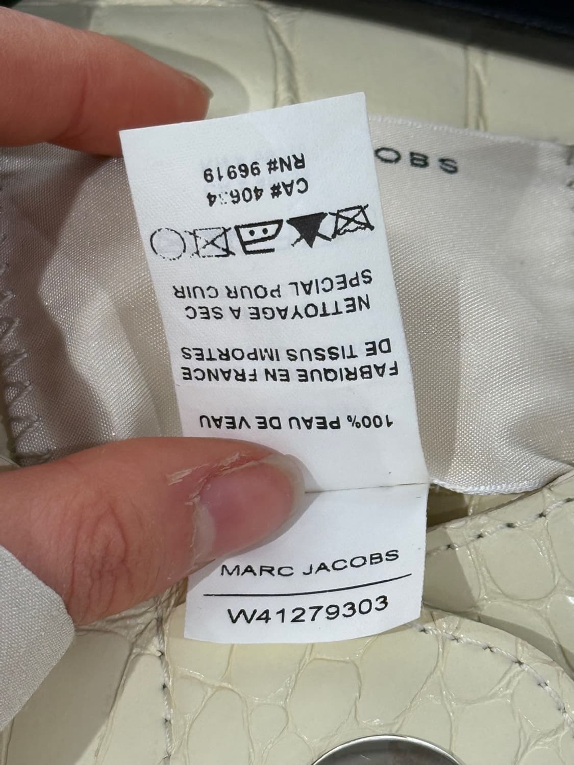 마크제이콥스 화이트 크로코 엠보 카프스킨 레더 코트 상품이미지10